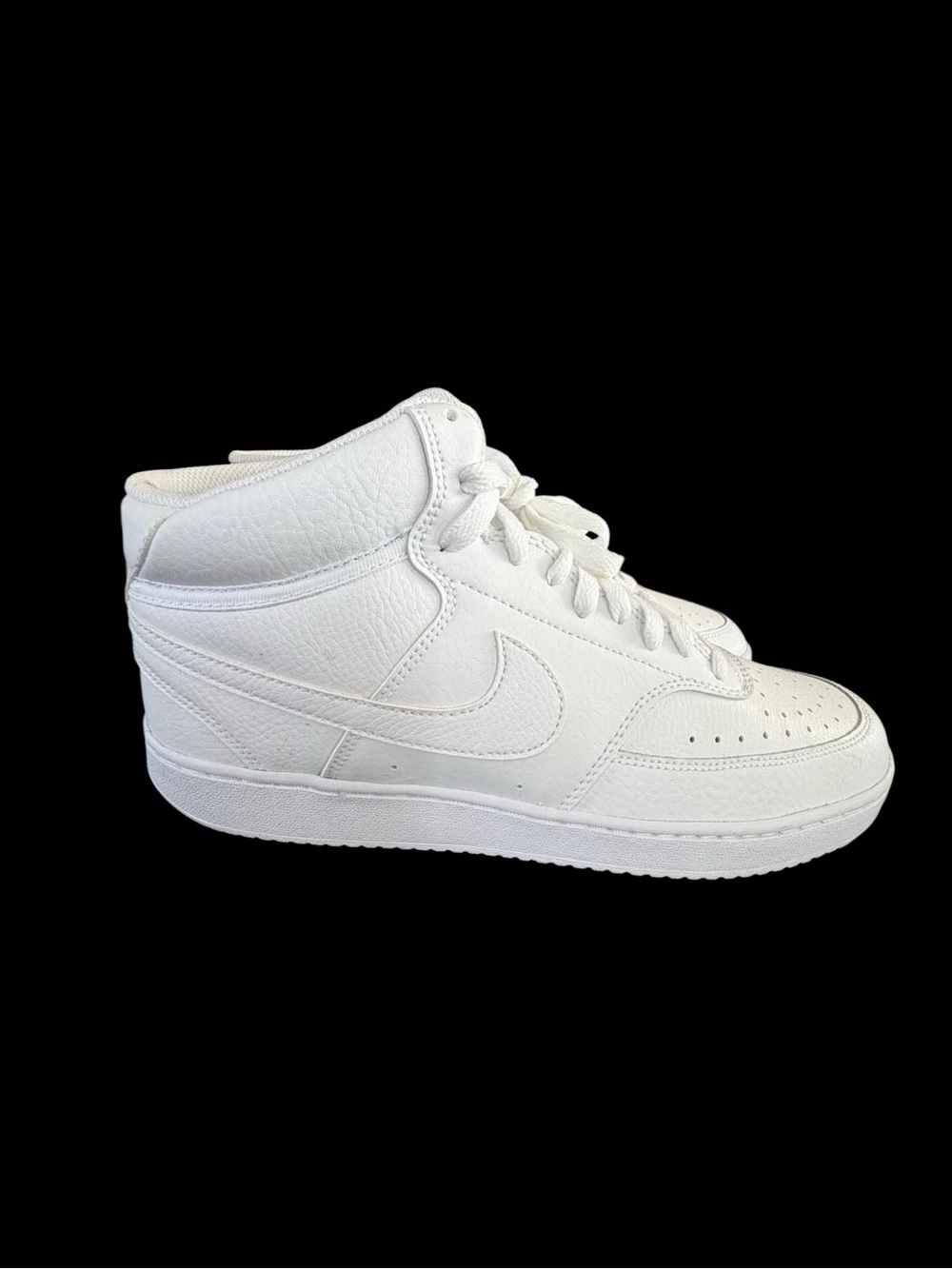 Nike Court Vision Mid Triple White High-Top Sneakers Men’s Size 10.5